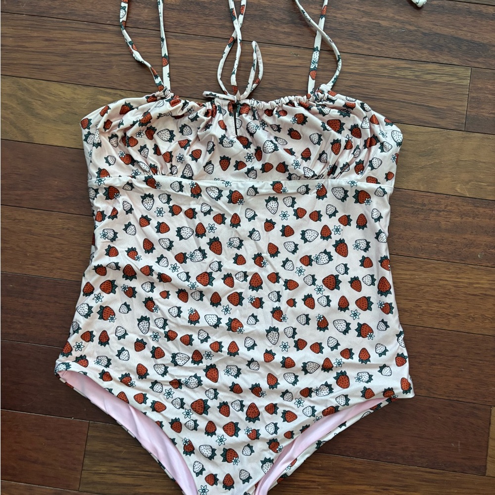 Cute Ladybug Print Swimsuit